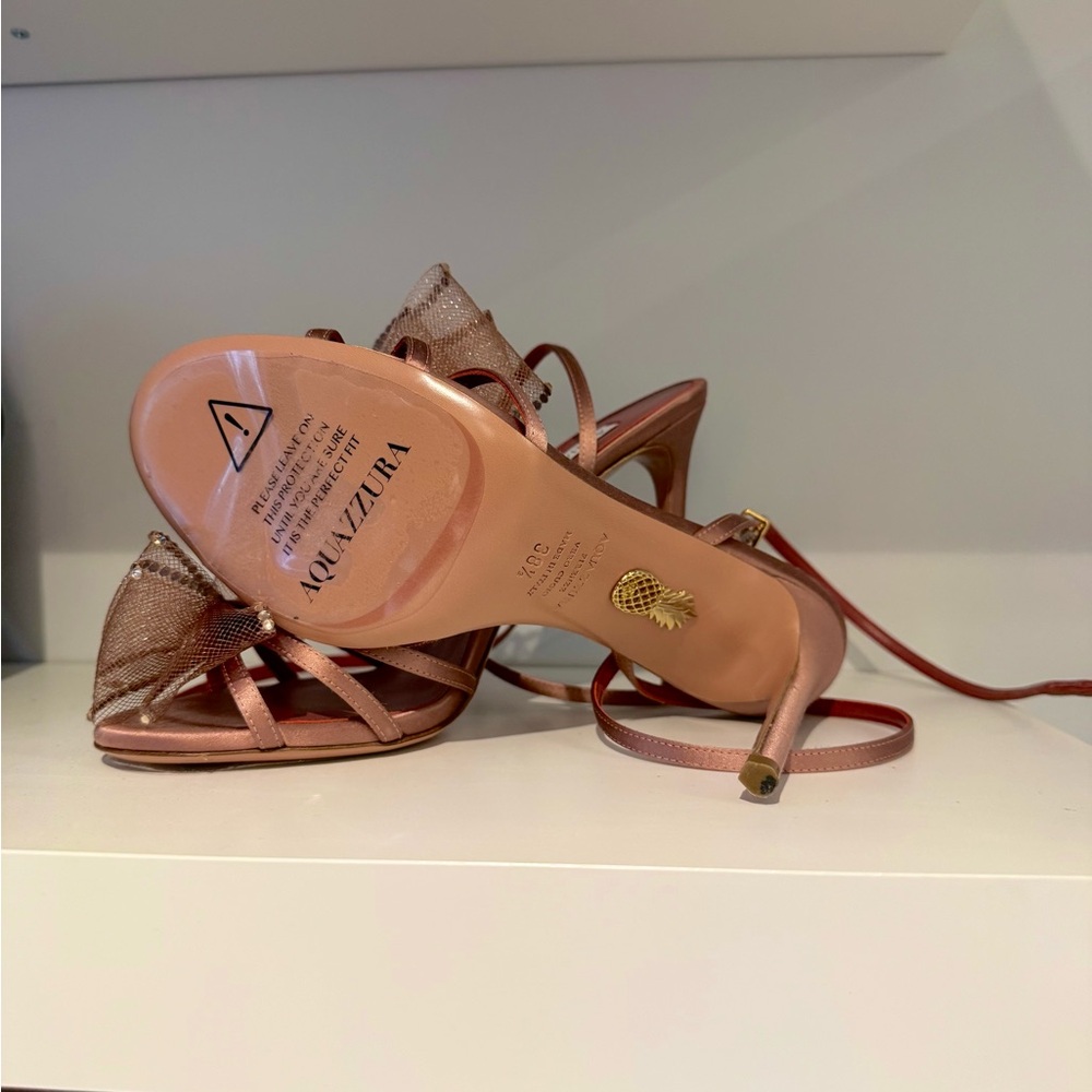 Aquazzura - Reve 105 Sandal in Antique Rose - NEW WITH BOX - Picture 7 of 7